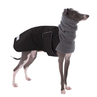 Windhundmantel | Winter | Ital.Windspiel  | schwarz 